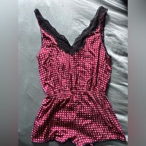 Stella McCartney Polka Dot Lace Trim Romper